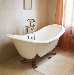 Фэма Чугунная ванна "Julietta", ножки бронза, покрытие хром, золото или бронза – фотография-8