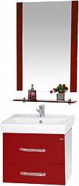 Misty Мебель для ванной Эмилия 60 подвесная красная – фотография-1