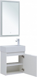 Aquanet Мебель для ванной Nova Lite 50 подвесная белая глянцевая – фотография-3
