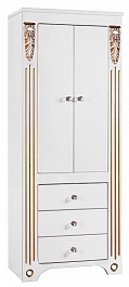 Водолей Пенал "Версаль 60" 2 двери, белый/золото – фотография-1