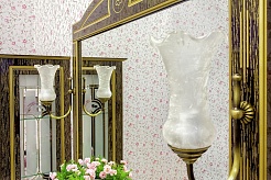 Sanflor Мебель для ванной Адель 100 венге, патина золото – фотография-7