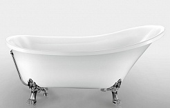 Magliezza Акриловая ванна на лапах Vittoria (162.5х69,5) ножки хром  – фотография-1