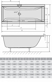 Alpen Акриловая ванна Cleo 160x70 – фотография-5