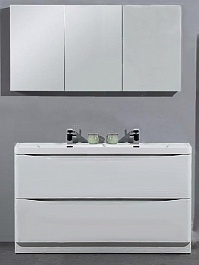 BelBagno Мебель для ванной напольная ANCONA-N 1200 Bianco Lucido, двухмоечная – фотография-6