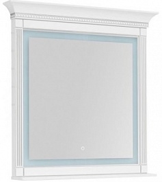 Aquanet Зеркало Селена 105 белый/патина серебро – фотография-1