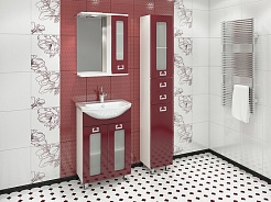 Какса-а Мебель для ванной "Витраж-Цвет 55" R бордо – фотография-4