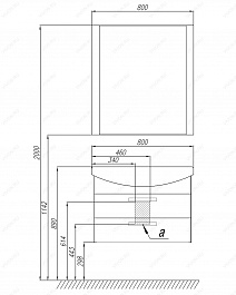 Акватон Мебель для ванной "Ария 80" М коричневая – фотография-2