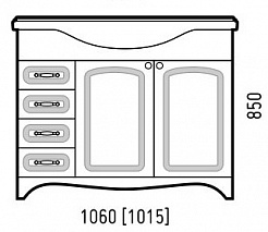 Corozo Мебель для ванной Классика 105 – фотография-2