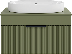 Brevita Мебель для ванной Enfida 70 подвесная зеленая – фотография-4