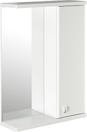 Mixline Зеркало-шкаф Норд 55 R белый – фотография-1