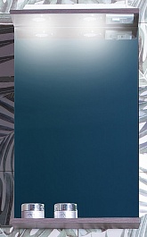 Бриклаер Зеркало-шкаф Кристалл 80 с двумя шкафчиками – фотография-3