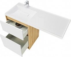 Акватон Мебель для ванной Лондри 60 L дуб сантана/белая – фотография-4