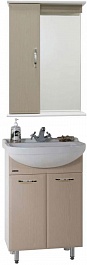 Водолей Мебель для ванной Классик 50 дуб, зеркало-шкаф с подсветкой – фотография-1
