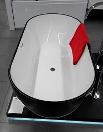 Ravak Акриловая ванна Freedom O ART черная, со смесителем – фотография-4