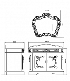 Demax Мебель для ванной "Болонья 120" marfil amario (173292) – фотография-9