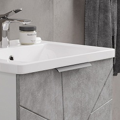 Volna Мебель для ванной Twing 60.2Y белая/бетон – фотография-9