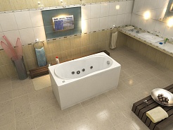 Bas Акриловая ванна Лима 130x70 с гидромассажем – фотография-3