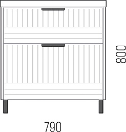 Corozo Мебель для ванной Терра 80 Фостер графит матовый – фотография-13