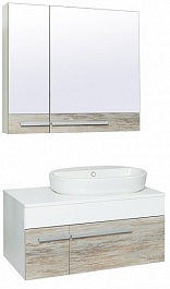 Runo Мебель для ванной Вудлайн 85 (Caspia 60 OVAL) – фотография-1