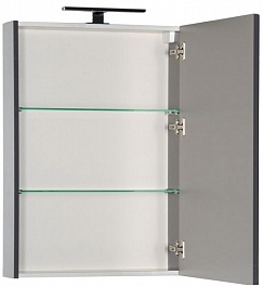 Aquanet Зеркальный шкаф "Алвита 60" серый антрацит – фотография-2