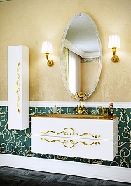 Clarberg Мебель для ванной "Due Amanti 100" ручки золото – фотография-1