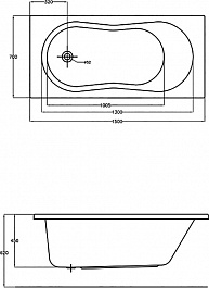 Cersanit Акриловая ванна Nike 150x70 ультра белая – фотография-5