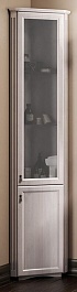 Opadiris Шкаф-пенал для ванной Клио 37 R угловой, белёный бук – фотография-1