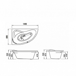 Iddis Акриловая ванна Male L 150 см – фотография-4