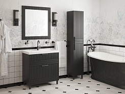 Corozo Мебель для ванной Терра 80 графит матовый – фотография-2