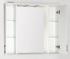 Style Line Зеркальный шкаф Олеандр-2 90 люкс рельеф пастель – фотография-2
