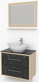 Какса-а Мебель для ванной Бруклин 100 черный мрамор – фотография-1