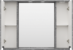 Misty Зеркальный шкаф Атлантик 100 серый камень – фотография-3
