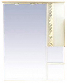 Misty Зеркальный шкаф Olimpia Lux 90 R бежевая патина – фотография-1