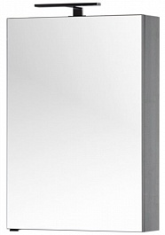 Aquanet Зеркальный шкаф "Алвита 60" серый антрацит – фотография-3