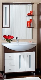 Бриклаер Мебель для ванной Бали 85 L венге – фотография-1