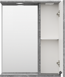 Misty Зеркальный шкаф Атлантик 60 R серый камень – фотография-4