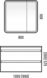Corozo Мебель для ванной Алабама 100 Z2 белая – фотография-4