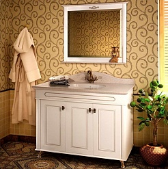 Водолей Мебель для ванной "Анжелика 110" F-2 коричневая – фотография-6
