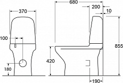 Gustavsberg Унитаз-компакт Estetic Hygienic Flush безободковый с микролифтом – фотография-5