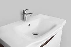 Am.Pm Мебель для ванной Like 80 L, напольная, белый глянец, венге – фотография-11