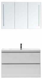BelBagno Мебель для ванной напольная ENERGIA-N 1200 Bianco Lucido, зеркало-шкаф – фотография-1
