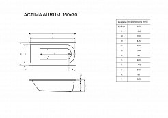Excellent Акриловая ванна Aurum LUX 170x70 – фотография-2