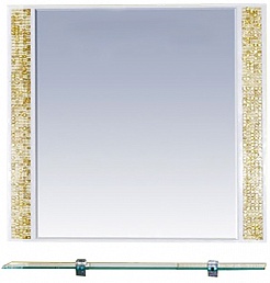 Misty Зеркало для ванной Морена 90 золотая мозаика – фотография-1