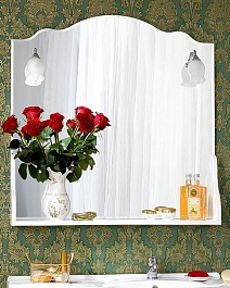 Бриклаер Зеркало для ванной Анна 90 белое – фотография-1