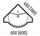 Corozo Тумба с раковиной Классика 65 угловая – картинка-8