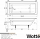 Wotte Ванна чугунная Line Plus 180х80 – картинка-6
