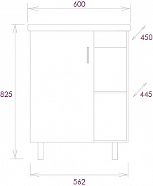 Onika Мебель для ванной Тимбер 60.01 (Como) серая/дуб сонома – фотография-13