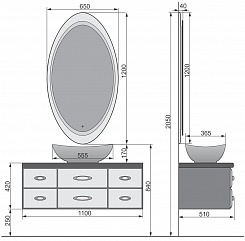 Velvex Мебель для ванной "Olivia 110" – фотография-5