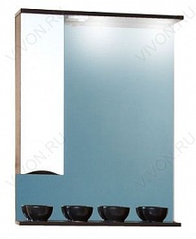 Бриклаер Мебель для ванной Токио 70 L венге / белый – фотография-5
