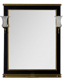Aquanet Зеркало Валенса 80 черный краколет/золото (180293) – фотография-2